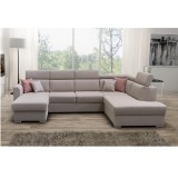 Tempo Ottomán OTT 1B ZP rendelésre a luxus ülőgarnitúrához, bézs, balos, MARIETA