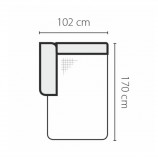 Tempo Pamlag rész kartámasszal és ágyneműtartóval OSBL, balos kivitel, CABLO 10 mentol színű szövet/krém színű varrás, GEVONA