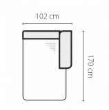 Tempo Pamlag rész kéztámasszal és ágyneműtartóval OSBP, jobbos kivitel, CABLO 10 mentol színű szövet/krém színű varrás, GEVONA