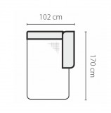 Tempo Pamlag rész OBP kartámasszal, jobbos kivitelezés, CABLO 10 mentol színű szövet/krém színű varrás,  GEVONA
