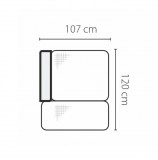 Tempo Pamlag rész OL, balos kivitelezés, CABLO 10 mentol színű szövet/krém színű varrás, GEVONA