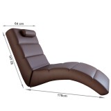 Tempo Relax fotel, barna öko bőr, LONG