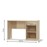 Tempo Számítógépasztal, sonoma tölgy, TEYO