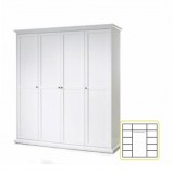 Tempo Szekrény, DTD fóliázott/MDF festett, fehér, PARIS 75354