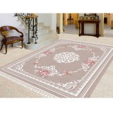 Tempo Szőnyeg, világosbarna/minta virág, 120x180, SEDEF