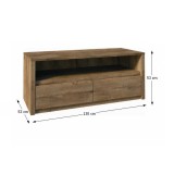 Tempo TV asztal / szekrényke, tölgyfa lefkas, MONTANA