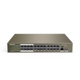 Tenda 10/100Mbps 24 portos PoE switch (TEF1126P-24-250W) (TEF1126P-24-250W) - Ethernet Switch