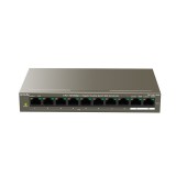 Tenda TEF1110P-8-102W 8-Port 10/100Mbps+2 Gigabit Desktop Switch With 8-Port PoE (TEF1110P-8-102W) - Ethernet Switch