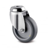 TENTE Agila, Önbeálló görgő 75 mm Rozsdamentes, Elektromosan vezető