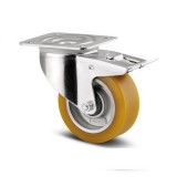 TENTE Alumínium Kerék Pur Futófelülettel 100-As Totálfékes Önbeálló Villával (250Kg)