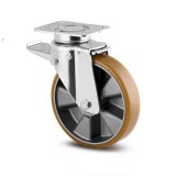 TENTE Alumínium Kerék Pur Futófelülettel 125-Ös Totálfékes Önbeálló Villával