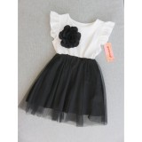 Teresina - különleges, fekete-fehér kislány ünneplő ruha (104)