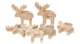 Természetes fa jávorszarvas szett 6 db