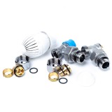 Termosztatikus sarok radiátorszelep szett 16 ötrétegű csőhöz Giacomini