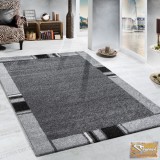 Terracotta szőnyeg, keretmintás, szürke-fekete