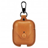 Terratec AirBox shape fixed Apple AirPods védőtok - Világos barna (306852)