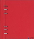 Tervező, naptár és füzet betéttel, A5, FILOFAX &#039;Clipbook Classic&#039;, piros