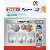 tesa Powerstrips Small Ragasztó kampók 3 db Fehér, Nemesacél (57615-00003-00)