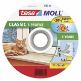 tesamoll® Gumi tömítés, fehér, ablakokhoz és ajtókhoz, E profil, dob 100m (55701-00100-00)