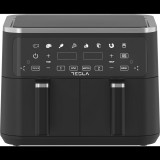 Tesla AF900BSD AirFryer Forrólevegős sütő 2x4,5L 2400 Watt - Fekete (AF900BSD)