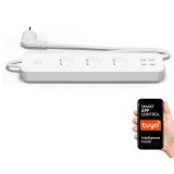 Tesla okos hosszabbító 3 aljzattal és 4 USB kimenettel (smart power strip 3 + 4 USB)