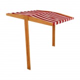 Tető a gyermek fa homokozóhoz Baby Mix 120x120 cm piros-fehér