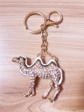 Teve kristályos kulcstartó és táskadísz