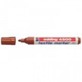 Textilmarker, 2-3 mm, kúpos, EDDING "4500", barna