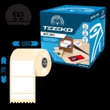Tezeko 100 mm * 70 mm, öntapadós műanyag etikett címke ( 500 címke/tekercs )