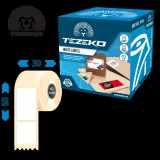 Tezeko 30 mm * 50 mm, öntapadós termál etikett címke ( 500 címke/tekercs )