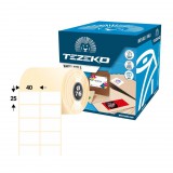 Tezeko 40 mm * 25 mm, öntapadós papír etikett címke (6000 címke/tekercs)