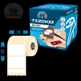 Tezeko 58 mm * 40 mm, öntapadós műanyag etikett címke ( 4000 címke/tekercs )