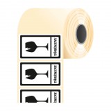 Tezeko Törékeny címke, fekete, 100 mm * 60 mm (500 címke/tekercs)