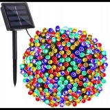 TF 200 LED-es napelemes kerti fényfüzér, RGB színes, 15 m, 8 világítási móddal