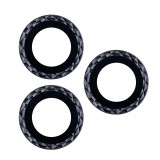 TFO Kamera lencse védő fólia fekete rombuszmintás szegéllyel iPhone 11 - 2 db