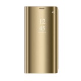 TFO Smart Clear View könyvtok Samsung Galaxy S23 FE - arany színű
