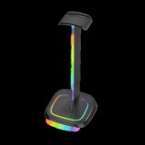The G-Lab Fejhallgató állvány - K STAND NEON RGB (fekete, univerzális, csúszásgátló, RGB)