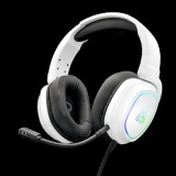 The G-Lab Fejhallgató - KORP RADIUM WHITE (mikrofon,USB, 3,5mm Jack, hangerőszabályzó, LED,nagy-párnás)