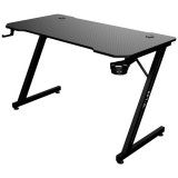 The G-Lab Gamer Asztal - K-DESK YTTRIUM (120x60cm, fém, pohártartó, fejhallgatótartó, fekete)