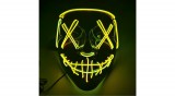 The Purge A bűn éjszakája LED világító halloween, farsangi maszk - SÁRGA