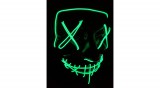 The Purge A bűn éjszakája LED világító halloween, farsangi maszk - ZÖLD