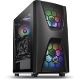 Thermaltake Commander C34 TG ARGB táp nélküli ablakos ATX számítógépház fekete (CA-1N5-00M1WN-00) - Számítógépház