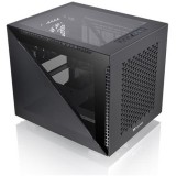 Thermaltake Divider 200 TG Air táp nélküli ablakos mATX számítógépház fekete (CA-1V1-00S1WN-01) - Számítógépház