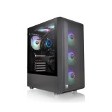 Thermaltake S200 TG ARGB (táp nélküli, ATX, ablakos, Mid Tower, fekete)