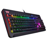 Thermaltake TT eSports Level 20 RGB Titanium Blue Switch Gaming Keyboard Black US KB-LVT-BLBRUS-01