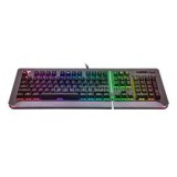 Thermaltake Ttesports Level 20 RGB Titanium Mechanikus Billentyűzet (Cherry MX Blue) USB, US (szürke) (KB-LVT-BLSRUS-01)