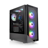 Thermaltake View 200 TG ARGB Midi Tower Fekete számítógép ház
