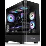 Thermaltake View 290 TG ARGB táp nélküli ablakos Mid Tower számítógépház fekete (CA-11G-00M1WN-00)