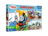 Thomas mozdony és barátai Super Giant kétoldalas 3 az 1-ben puzzle 15db-os - Trefl