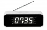 Thomson CR221I, FM, AUX-IN, USB, Fehér-Fekete, Rádiós ébresztőóra indukciós töltéssel